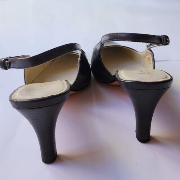 Ralph Lauren Leather Slingback Heels 5.5B - Picture 3 of 3